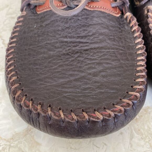 Handcrafted Top Grain Buffalo Leather Moccasins - Picture 9 of 12